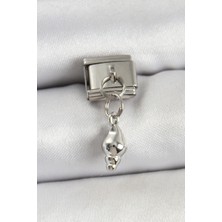 Youday Accessories 316L Çelik Sallantılı Deniz Kabuğu Model Gümüş Renk Charm