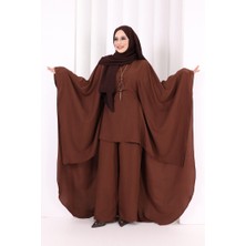 Bym Fashion Kolyeli Tunik Pantolon Takım 8026 Kahverengi