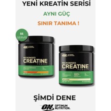 Optimum Nutrition Kreatin Seti Portakal Aromalı ve Aromasız 55 Servis Mikronize Toz