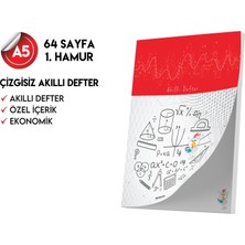 Çizgisiz Not defteri 64 Sayfa Akıllı Defter tekli A5 Tam Beyaz Tekli