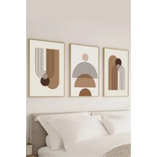 Voba Store Bohem Çerçeve Görünümlü Dekoratif Mdf Tablo Seti/ Duvar Dekoru -135