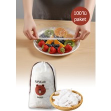 100 Adet Pratik Tazeliği Koruyan Tencere ve Tabak Bonesi Çok Amaçlı Kapak Gıda Bonesi