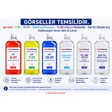 Tekno İstanbul pH 4.01-7.01-10.01 - Elektrod Koruma - 1288mS/cm İletkenlik-Saf Su (Distile Su) 2 Litre