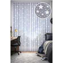 evihtiyaclarim by IOC Perde Deposu Yıldız Desenli  Tül Perde 1x2.5 Orta Pileli