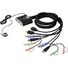 Aten CS692 2 Port USB 2.0 HDMI KVMP 2-Port USB HDMI-Audio Cable KVM Switch with Remote Port Selector