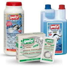 Puly Caff Polvere 900GR + Pulymilk 1lt + Pulygrind | Espresso Kahve Makinesi Temizlik Paketi