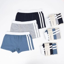 Katamino Portugo Ikili Erkek Çocuk Boxer - Gri-Mavi (1 Adet Gönderilecektir)