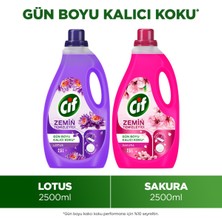 Cif Zemin Temizleyici Sakura 2500 ml X1 + Cif Zemin Temizleyici Lotus 2500 ml X1