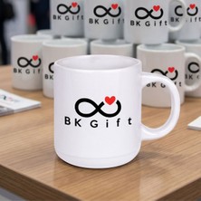 BK Gift Bk Kurumsal Promosyon Logolu Bella Beyaz Kupa Bardak 10 Adet Logo Baskılı