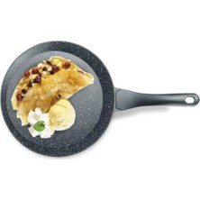 PremiumPort Gri Döküm Granit Krep Tavası 26 Cm, Sağlıklı ve Dayanıklı Tava