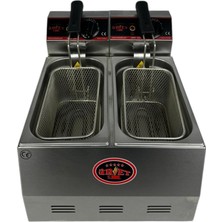 Besa Endüstriyel Üret 3+3 Litre Elektrikli Fritöz