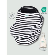 Zuppers Fonksiyonel Puset - Emzirme Örtüsü Siyah-Beyaz Set