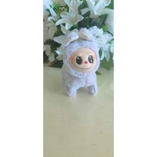 Famemus Accessory Labubu Kuyruk Sallayan ve Yüreyen Sesli Labubu Oyuncak Mor Renk