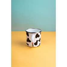 PremiumPort Inek Desenli Renkli Emaye Kupa, Şık ve Kullanışlı Tasarım