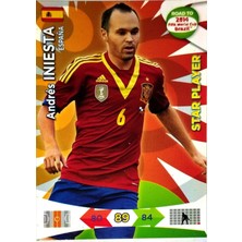 Panini Andres Iniesta Star Player 2014WORLD Cup Brasil