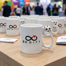 BK Gift Bk Kurumsal Promosyon Logolu Futbol Toplu Beyaz Kupa Bardak 10 Adet Logo Baskılı