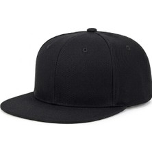 Hip Hop Snapback Cap Modern Siyah Şapka Logosuz