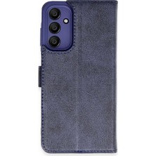 KSB Store Samsung Galaxy A15 4g Kılıf Trend S Plus Kapaklı Kılıf - Lacivert