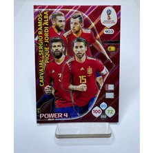 Panini Carvajal Sergio Ramos Pique Jordi Alba Power 4 Russia 2018 Futbolcu Kartı