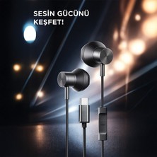 Pmr Xiaomi 11T Pro Ile Uyumlu Type C Streo Kulaklık 1.2m Manyetik Kulaklık
