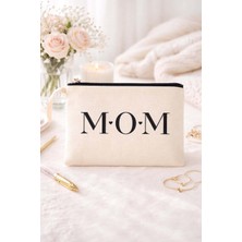 Anneler Günü Mom Yazılı Hediye Kişiye Özel Clutch Portföy Çanta