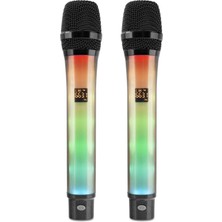 Skygo Profesyonel Kablosuz Uhf 2 Mikrofonlu Set Rgb - Siyah WX-82