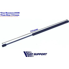 Tuff Motor Kaput Amortisörü Vw Golf Vı 08- (UZUNLUK=731MM BASINÇ=265N) (2 Ad )