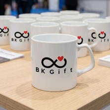 BK Gift Bk Kurumsal Promosyon Logolu Afilli Beyaz Kupa Bardak 10 Adet Logo Baskılı