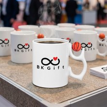 BK Gift Bk Kurumsal Promosyon Logolu Basketbol Toplu Beyaz Kupa Bardak 10 Adet Logo Baskılı