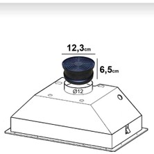 Universal Bosch DLN53AA70 Gömme Aspiratör Için Muadil Karbon Filtre Baca Plastiğine Takılan Koku Filtresi