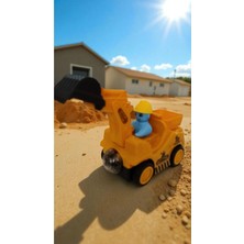 Famemus Accessory Iş Makinesi Dönen Işıklı ve Sesli Kepçe Kamyon Ürün Boyutu 13 cm