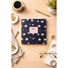 Uğurlu Dükkan Mavi Papatya Çizgisiz Not Defteri 16X16CM