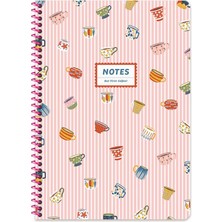 Keskin Color Keskin A4 Çizgili Karton Kapak Kahve Defter - Pembe