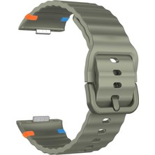 MobaxAksesuar Huawei Watch Fit 5/ Fit 5 Pro/ Fit 4/ Fit 4 Pro/ Fit 3 Kordon Dekoratif Örgü Çizgili Spor Silikon Kayış