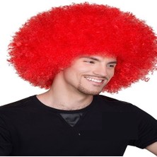 TeknoKapsül Kabarık Bonus Peruk - Kırmızı