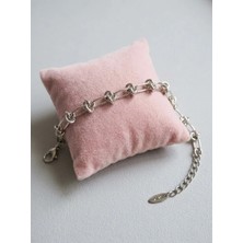 Museum Of You Gümüş Renk Düğüm Detaylı Zincir Bileklik, Xuping Renk Atma Kararma Yapmaz