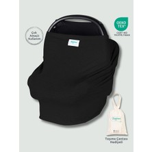 Zuppers Fonksiyonel Puset - Emzirme Örtüsü Siyah Set