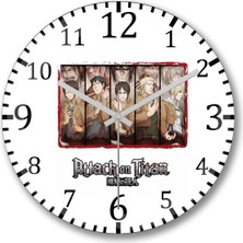 Attack On Titan Temalı Şık Duvar Saati, Modern Tasarım ve Gerçek Cam Yüzey