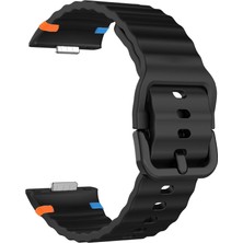 MobaxAksesuar Huawei Watch Fit 5/ Fit 5 Pro/ Fit 4/ Fit 4 Pro/ Fit 3 Kordon Dekoratif Örgü Çizgili Spor Silikon Kayış