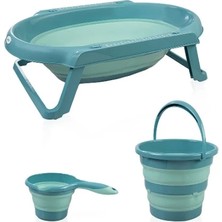 TeknoKapsül Katlanır Banyo 3'lü Küvet Seti 765 Turkuaz