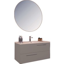 Kobos Serenity 100 cm Banyo Dolabı Seti Moon Grey