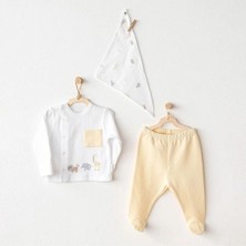 TeknoKapsül AC25807 Side Snap Set Little King 3'lü Zıbın Set Yellow