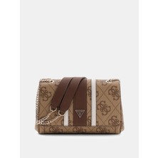 Guess Noelle Iı Dönüştürülebilir Kapaklı Çapraz Askılı Kadın Kahverengi Omuz Çantası HWSS9672210-LGW