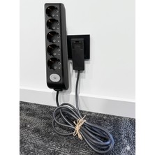 Gündüz Elektromarket Ultra Ince Fişli Uzatma Kablosu 5’li Anahtarlı (1,5m)Dar Alanlar Için Şık ve Pratik Çözüm!