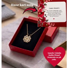 Pigna Aksesuar Anneye En Özel Mucize: Açılır Kalpli Yonca Çelik Kolye (Özel Kutulu & Hazır Notlu)