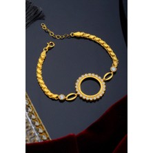 INNUENDO JEWELRY 925 Ayar Gümüş Halka Detaylı Çeyrekli Bileklik