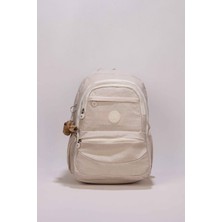 Waddell 5 Bölmeli Lüx Krinkıl Su Geçirmez Kumaş Lise ve Ortaokul Sırt Çantası + Maymun Anahtarlık Hediyeli