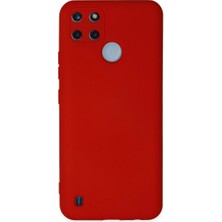 KSB Store Realme C25Y Kılıf Nano Içi Kadife Silikon - Kırmızı