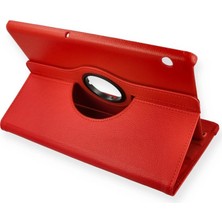 KSB Store Huawei Mediapad T5 10 Kılıf 360 Tablet Deri Kılıf - Kırmızı