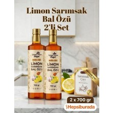 Lokman Hekim Hayat 2 Şişe Bal Özlü Limon Sarımsak Zencefil Özü 2X700 gr Sarımsak Çayı Hediyesiyle